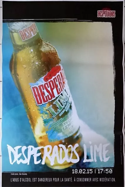 Affiche Publicitaire " Desperados Lime #1 " : Grand Format 120x175 Cm