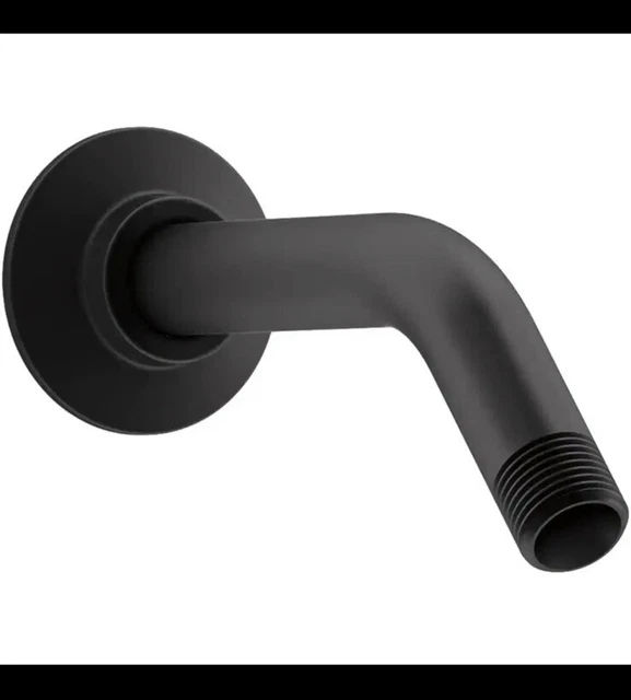 ​KOHLER K-7397-BL MasterShower 7,5 in. Brazo y brida de ducha, negro mate
