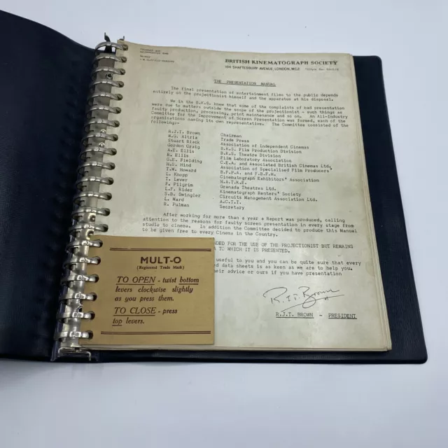 Motion Picture Presentation Manual - The British Kinematography Society - 1961 2