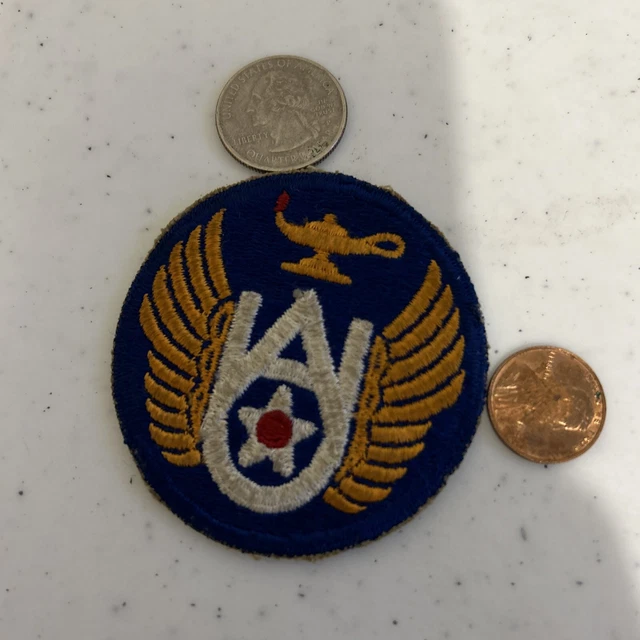 Vintage Wwii U.s. Army Air Force University Color Cut Edge Authentic Used Patch
