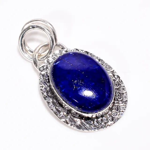 Lapis Lazuli Vintage Style Handmade 925 Sterling Silver Pendant 1.8" GSR-3835