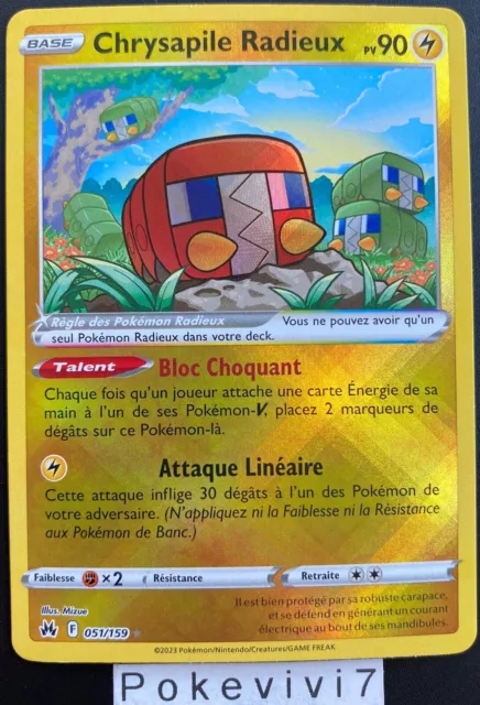 Carte Pokemon CHRYSAPILE RADIEUX 051/159 Holo Epée et Bouclier EB12.5 FR NEUF