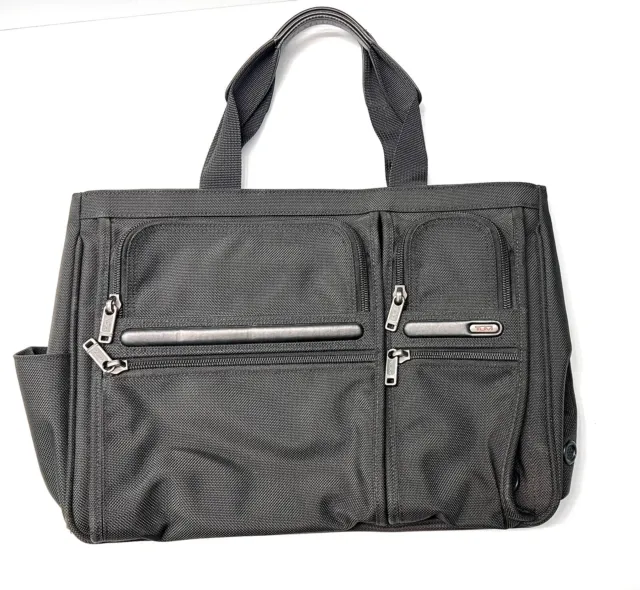 TUMI Alpha Black Ballistic Nylon Laptop Bag Briefcase
