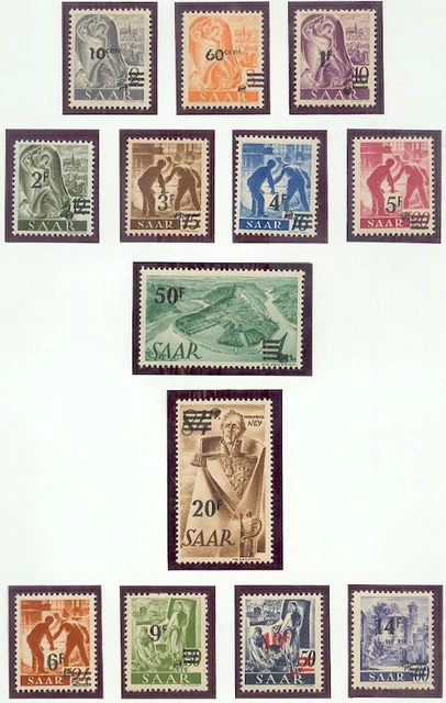 SAAR 1947-1959 ** POSTFRISCH MEIST KOMPLETTE SAMMLUNG + URDRUCK TADELLOS (W0099d