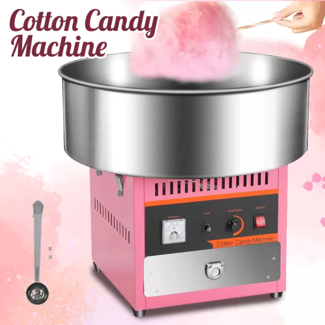 1000W Commercial Cotton Candy Machine Pink Color Sugar Floss Maker For Party