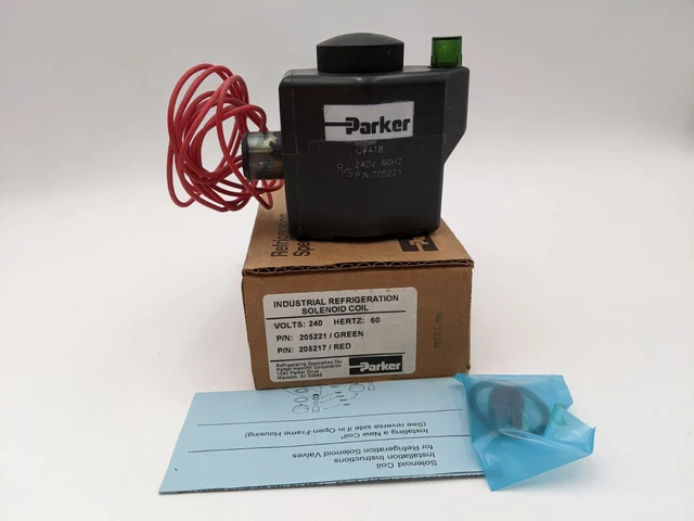 Parker 205221 205217 Industrial Refrigeration Solenoid Coil 240 Volt 60 HZ HVAC