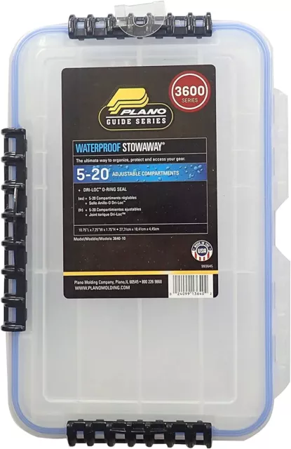 PLANO WATERPROOF STOWAWAY Utility Tackle Box, 3600 Series, #3640-10 $13.97  - PicClick