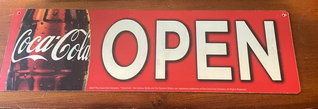Coca-Cola Open/Closed Window & Menu Board Reversible Sign VINTAGE