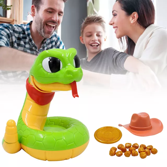 Cartoon Electric Rattlesnake Toys Decompression Snake Head Pop-up Game Kid Gift