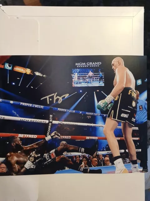 Tyson fury signed 10x8 Photo With c.o.a