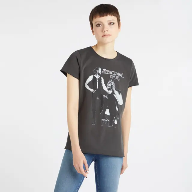 Amplified Fleetwood Mac Rumours Cotton Grey Music Tee Top