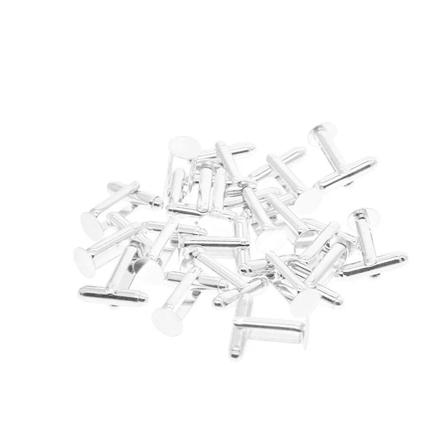 Rohlinge für Manschettenknöpfe - 20 (10 Paar) - 8 mm Klebepads - Machen Sie die