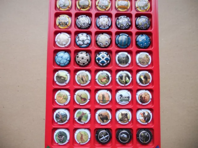 lot de capsules de champagne