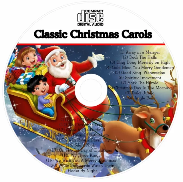 Christmas Carols  TRADITIONAL FESTIVE SONGS CD OVER 1 HOUR FREE POSTAGE