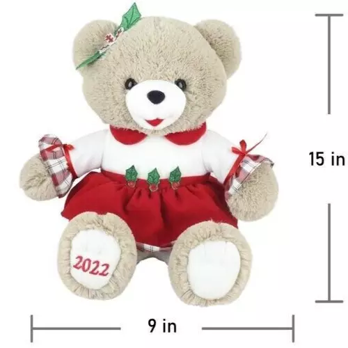 2023 WalMART CHRISTMAS Snowflake TEDDY BEAR Tan Boy 20 Green outfit Brand  New