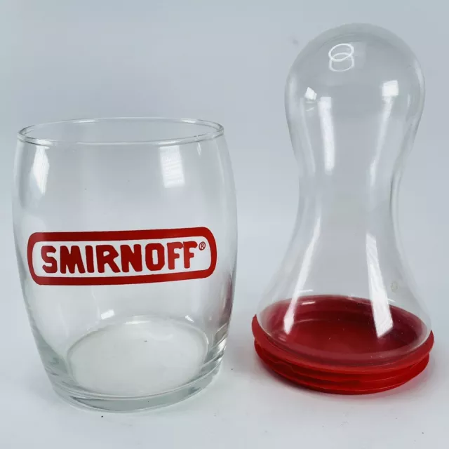 Smirnoff Vodka Bowling Pin All In One Cocktail Glass Bartender Shaker Decanter