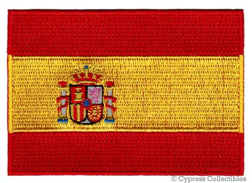 SPAIN FLAG PATCH SPANISH EMBLEM embroidered iron-on applique ESPAÑA parche NEW