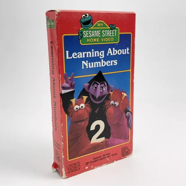 Sesame street learning about numbers vintage kids vhs 2 video classic