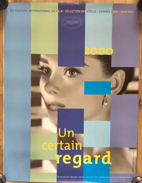 Prix Spécial Noël AFFICHE ORIGINALE FESTIVAL DE CANNES 2000- 60x80cm- A.HEPBURN