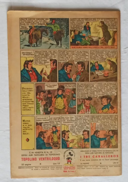 ALBO D'ORO "Topolino e gli Spaventapasseri" n.125 Ed. Mondadori 1948 !!!!! 2