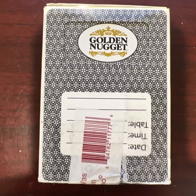 GOLDEN NUGGET Casino Las Vegas Nevada Authentic Played Table Cards Sealed Yellow