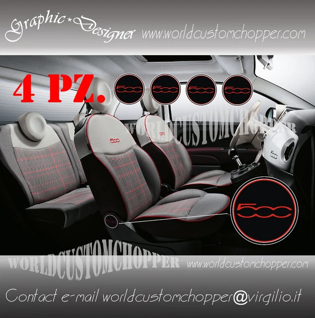 ADESIVI STICKERS PER Interni Auto Cruscotto Fiat 500 L Auto Tuning