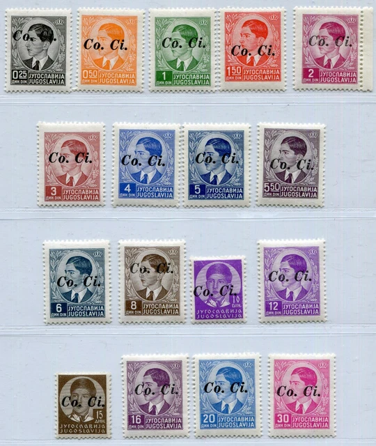 Italy 1942 Ww2 Occupation Ljubljana Laibach Lubiana Sassone 1-17 Perfect Mnh Exp