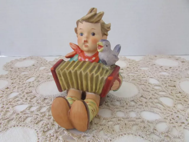 Goebel M.J. Hummel #110 Figurine Boy with Accordian 1958  L1