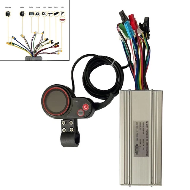 Regolatore Per Monopattino Elettrico 36/48V 350W Con Display LCD 805 E Manopola Acceleratore - 3