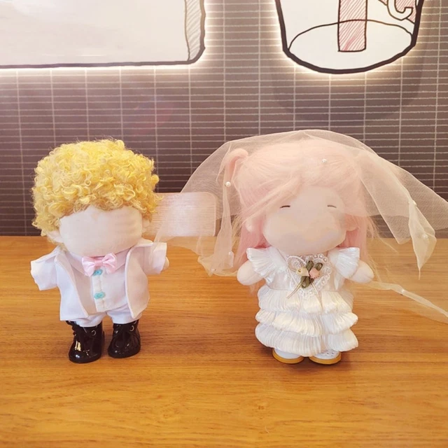 Photo Props Formal Wear 20cm Doll Clothes Wedding Dress Suit Bride Groom