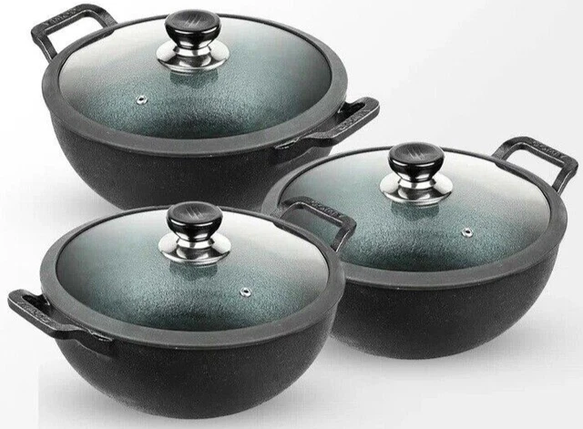 Pre-Seasoned Cast Iron Cooking Wok - Cast Iron Stir Fry Wok with Wooden Lid | Best Buy Canada