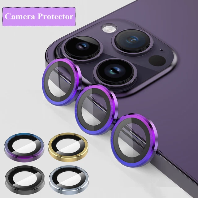FOR APPLE IPHONE 13 14 Pro Max Metal Ring Tempered Glass Camera Lens