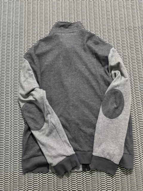 ROCK & REPUBLIC elbow patch Mens full Zip Sweater Size 2xl Gray $25.00 ...
