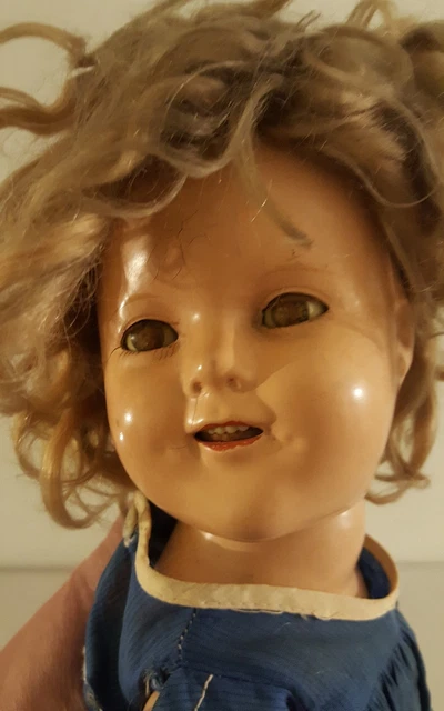 Poupée Ancienne Shirley Temple Composition 46 Cm - États-Unis Années 1940