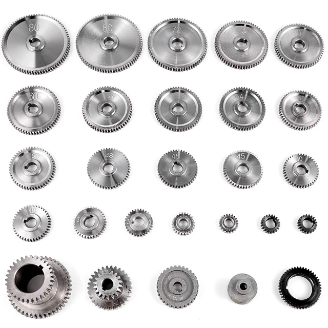 VEVOR cambio ricambio metallo mini tornio ingranaggi 27 pz. Kit ingranaggi