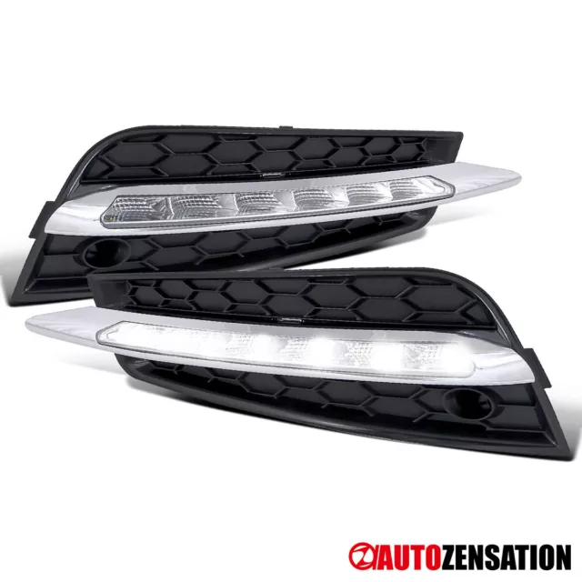 Fit 2011-2014 Chevy Cruze SMD LED Fog Lights Driving Bumper Lamps+Bezel Cover