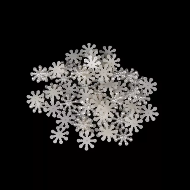 100x Snowflake Flatback Pearl Embellishments Christmas Craft Cardmaking Y s_YB