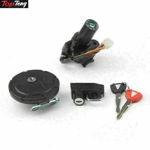IGNITION SWITCH SEAT Gas Cap Cover Lock Key Set For Kawasaki KL110