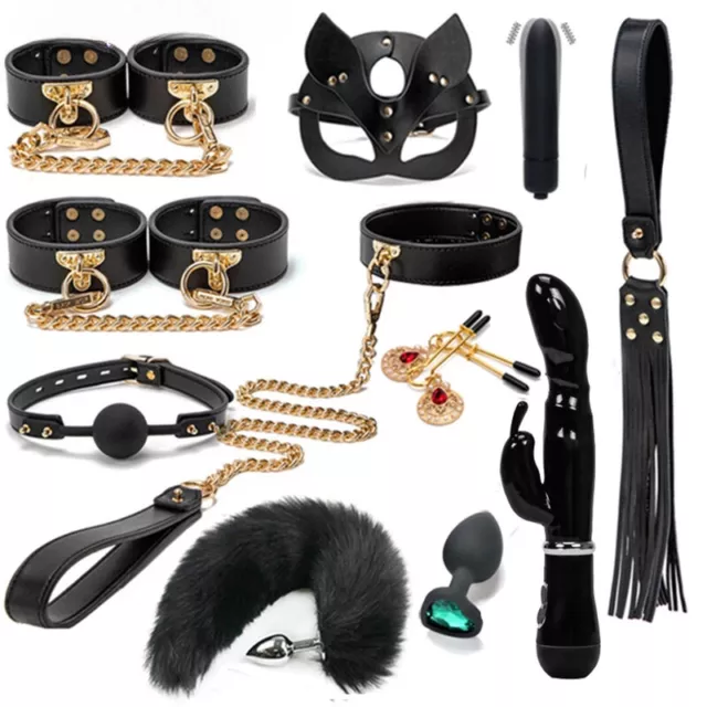 Bondage-Restraint-Set-Handschellen-Kragen-Erwachsene-Sex-Spielzeug-Für-Paare-Neu