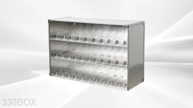 NEW 330 Box Cigarette Display Case Push Tray Commercial Retail Tobacco Auto Feed