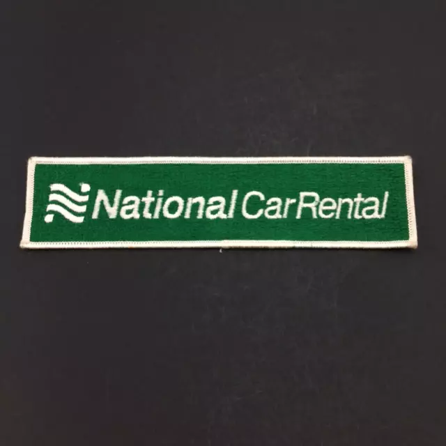 Vintage National Car Rental Embroidered Patch Advertising Iron On Long