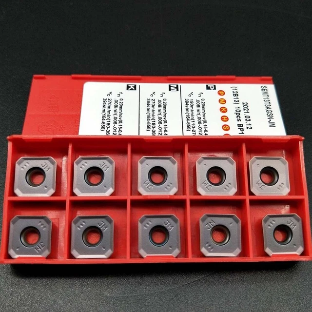 Practical Insert Carbide 10pcs CNC Milling Insert SEMT13T3 AGSN-JM BP1125