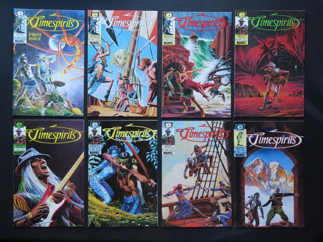 Timespirits 1 2 3 4 5 6 7 8 (Marvel/Epic 1984-86) VF lot Tom Yeates complete run