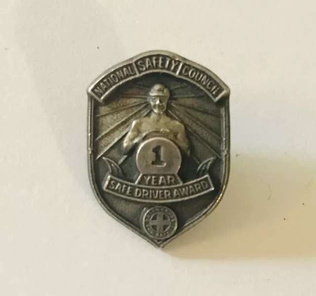 Vintage National Safety Council 1 Year Safe Driver Award Pin