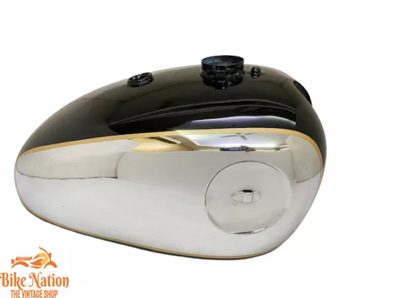 BSA GOLD STAR CHROME BLACK PAINTED PETROL/FUEL TANK 4 GALLON|Fit For