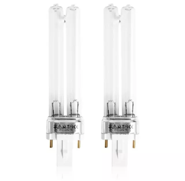 2 X 7W 7 Watt PLS UV/UVC Bulb/Lamp/Tube/Light Pond Filter Clarifier Steriliser