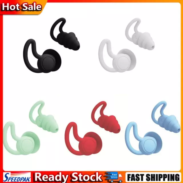 Silicone Ear Plugs Sound Insulation Anti Noise Sleeping Earplugs (Black) Hot