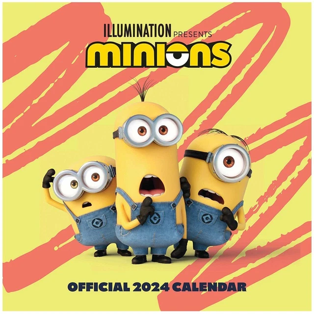 MINIONS 2024 CALENDAR Despicable Me Month to View Square Wall Hanging