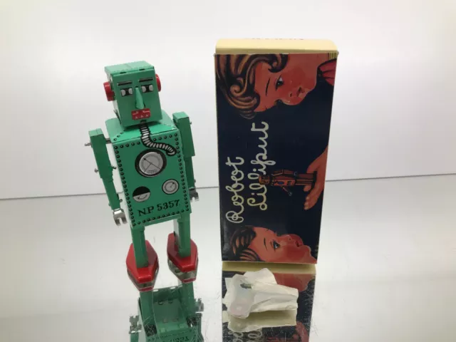 MADE IN CHINA MS397 ROBOT LILLIPUT - TIN TOY WINDUP -L15.5cm- GOOD IN BOX