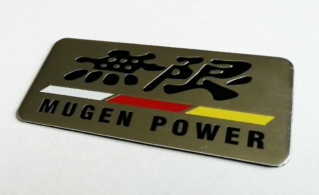 Mugen Black Aluminum 3D Trunk Emblem Badge Sticker Decal For Honda Civic